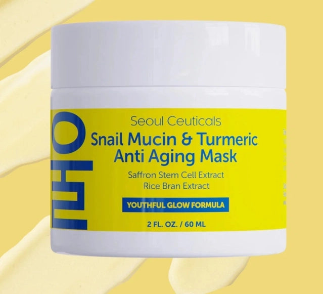 Snail Mucin & Turmeric Anti Aging Mask (Pack of 2)