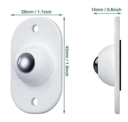 Self Adhesive Mini Swivel Casters Wheels 4 Pc (Pack of 1)